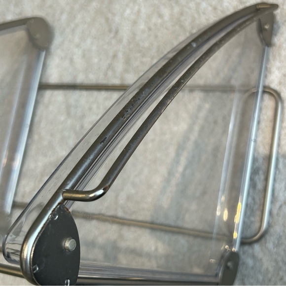 Two Tier Clear Corner Shelves - Set of 2 - Picture 3 of 16